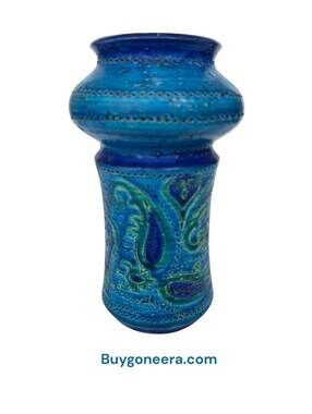 Mid Century Modern Blue Ceramic Vase – Rosenthal Netter